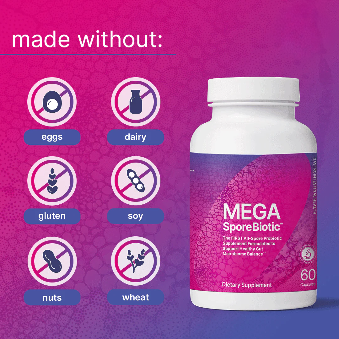 MegaSporeBiotic Probiotics for Women & Men 60 Capsules